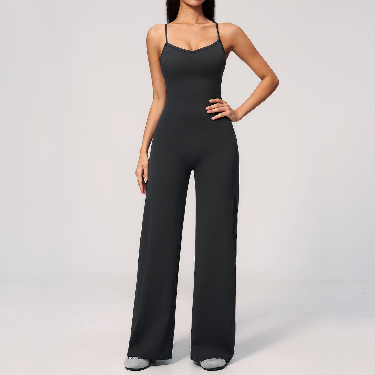 Cross Back Wide Leg Jumpsuit