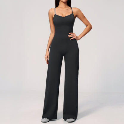 Cross Back Wide Leg Jumpsuit