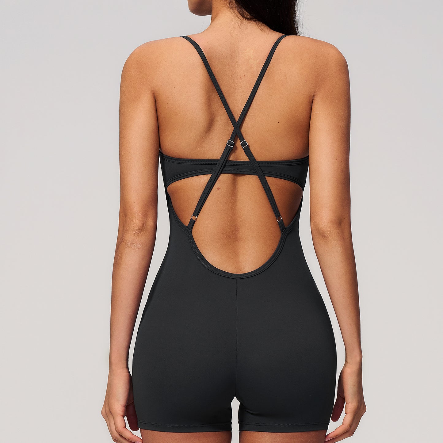 Cross Back Strappy One Piece Bodysuit