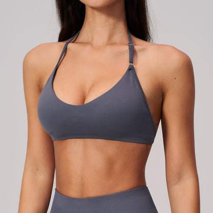 Women's Halter Back Sports Bra