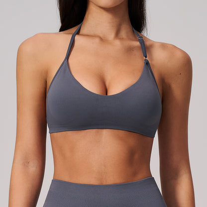 Women's Halter Back Sports Bra