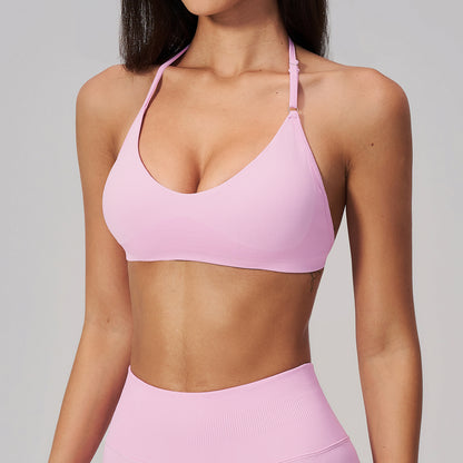 Women's Halter Back Sports Bra