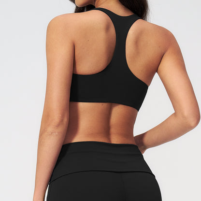 Striped Color-Block Sports Bra