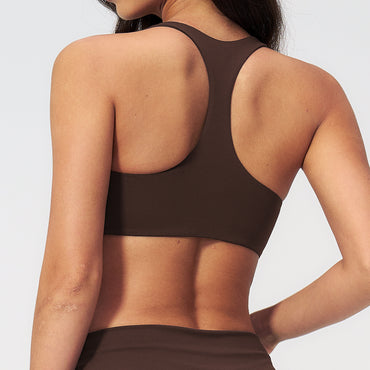 Striped Color-Block Sports Bra