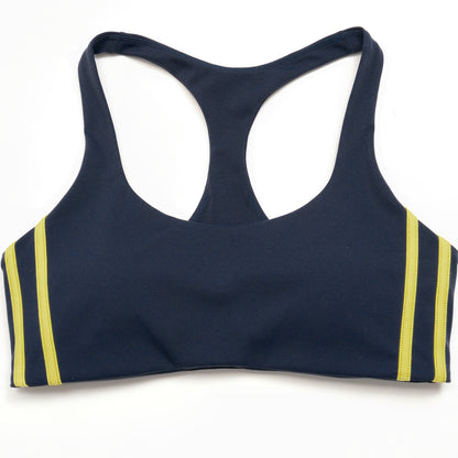 Striped Color-Block Sports Bra