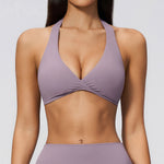 Halter Neck Adjustable Backless Sports Bra