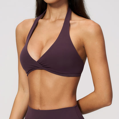 Halter Neck Adjustable Backless Sports Bra