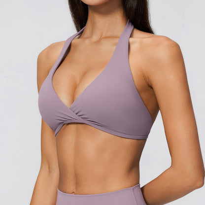 Halter Neck Adjustable Backless Sports Bra