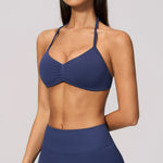 Seamless Halter Strappy Sports Bra