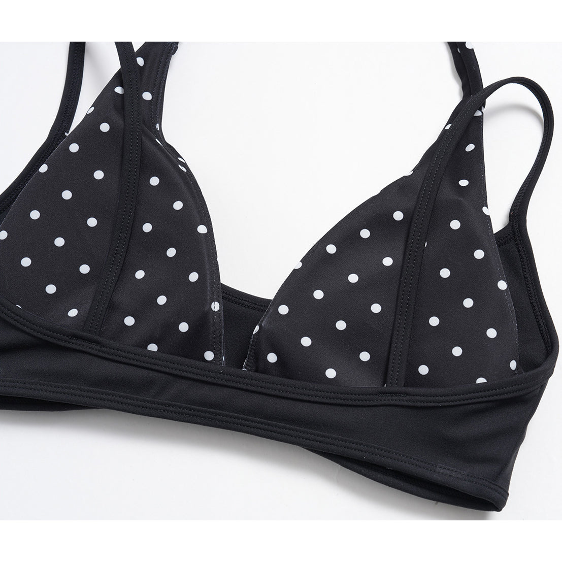Two-Tone Faux-Layered Halter Sports Bra