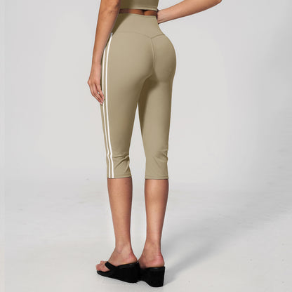 Side Stripe Sculpting Capri Leggings