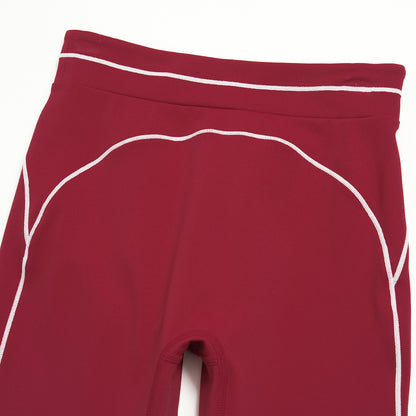 Contrast Stitching Sculpting Capri Leggings