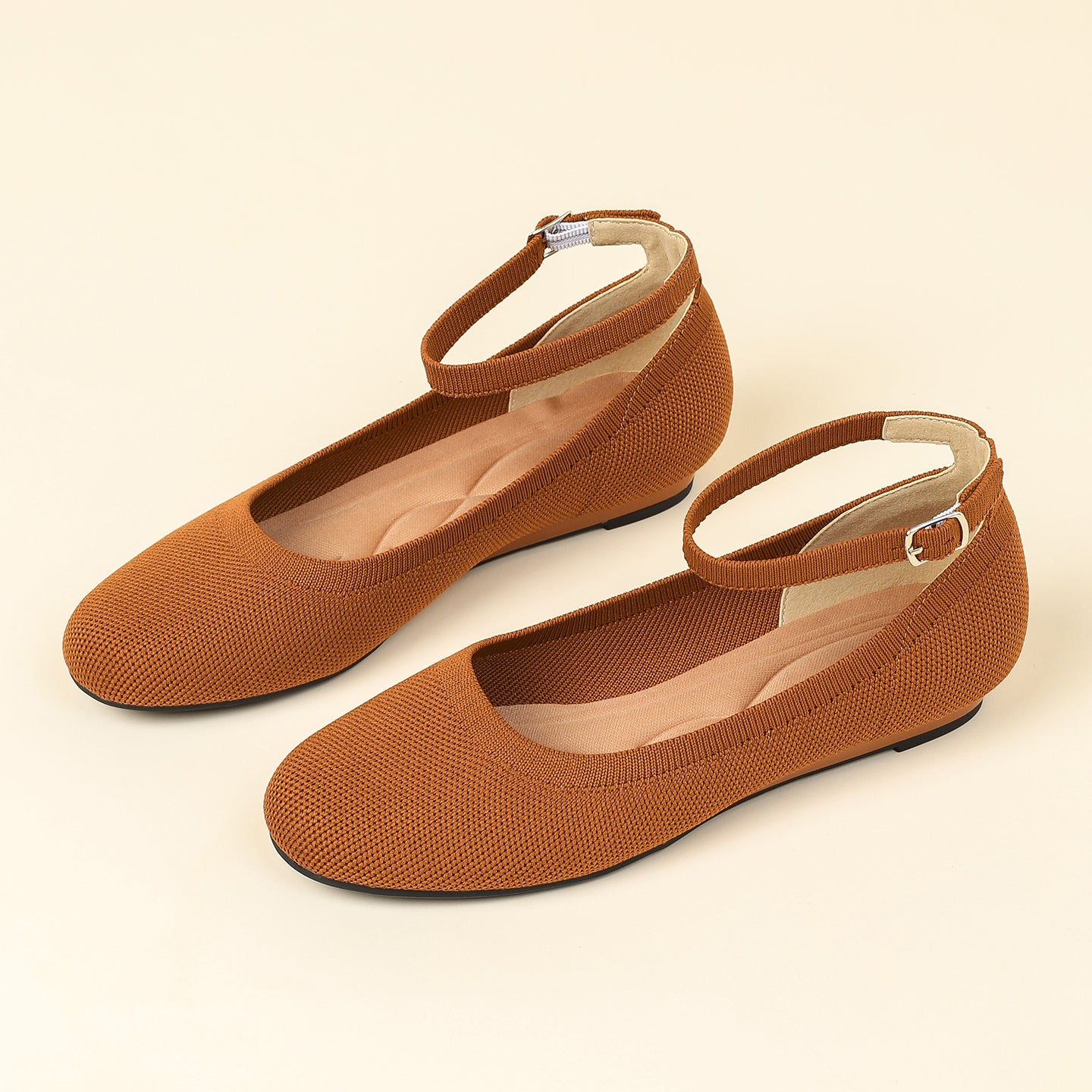 ラウンドトゥスリッポンフラット