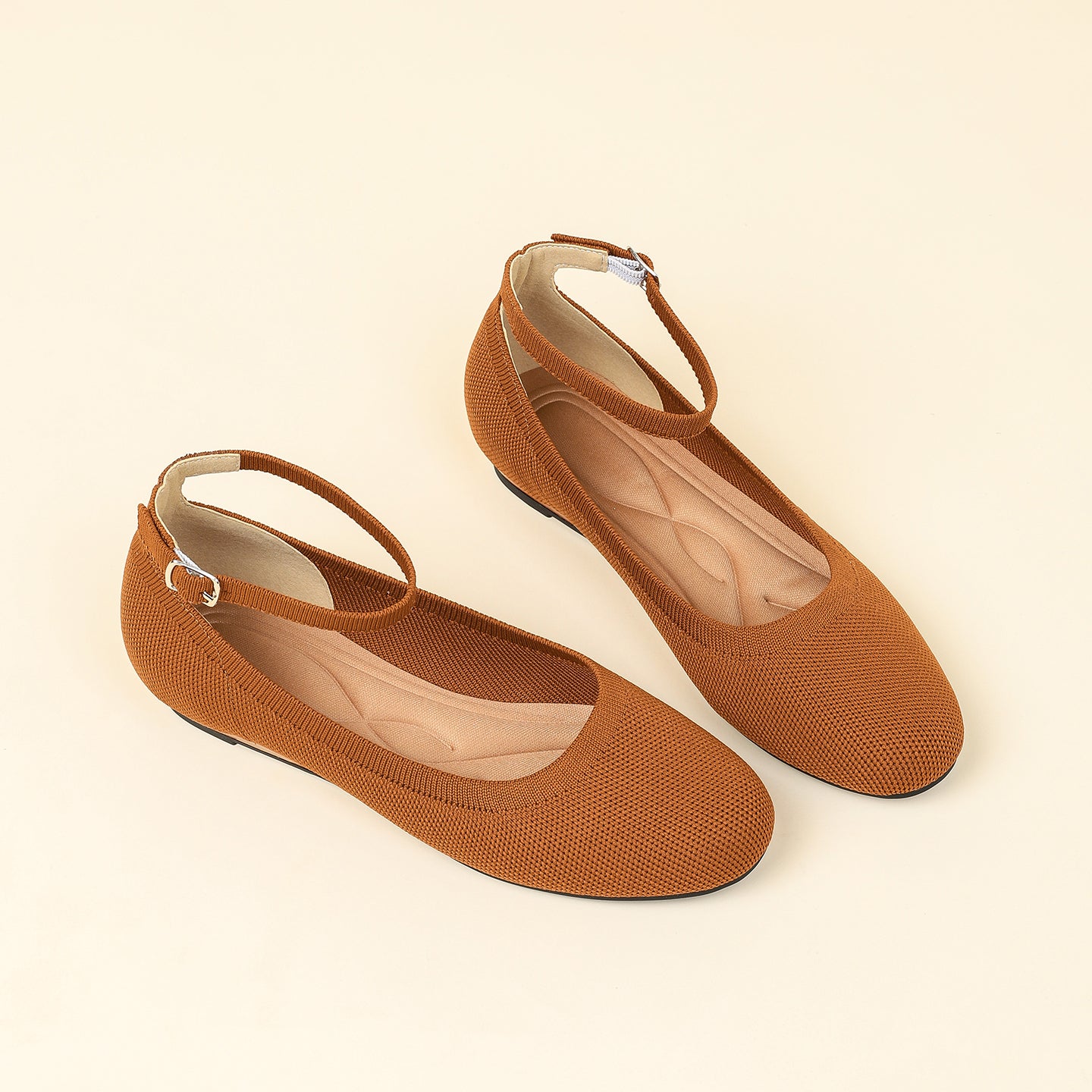 ラウンドトゥスリッポンフラット