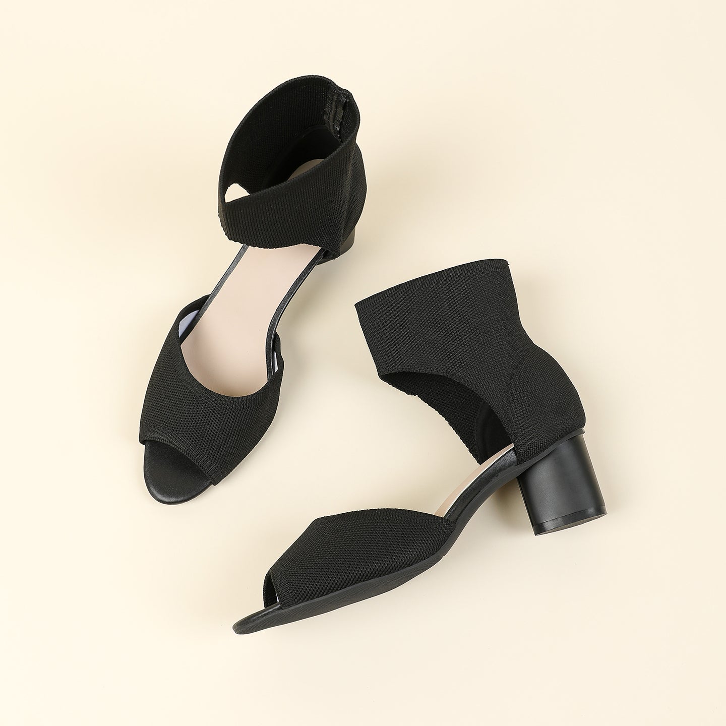 オープントゥ ポインテッドトゥ サンダル