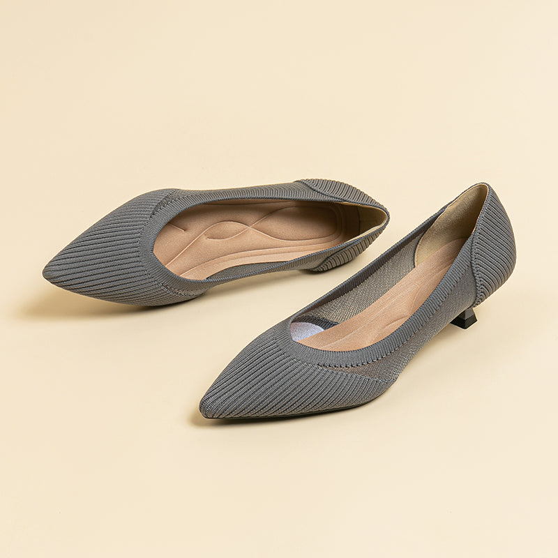 Transparent Pointed Toe Koneko Heel Medium High Pumps