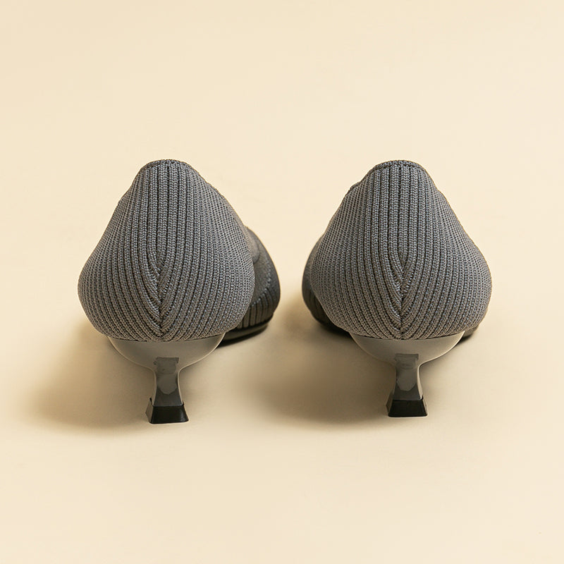 Transparent Pointed Toe Koneko Heel Medium High Pumps