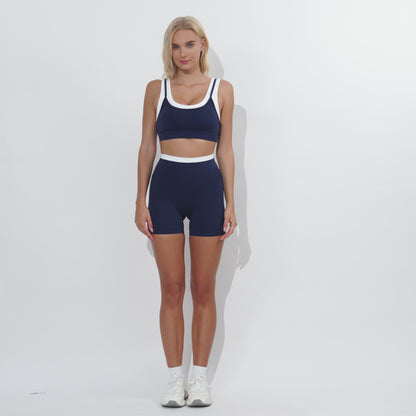 High-Waisted Contrast Sculpt Shorts