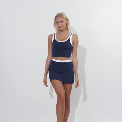 Contrast Two-in-One Tank Bra