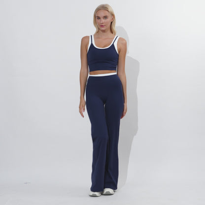 High-Waisted Colorblock Straight Leggings